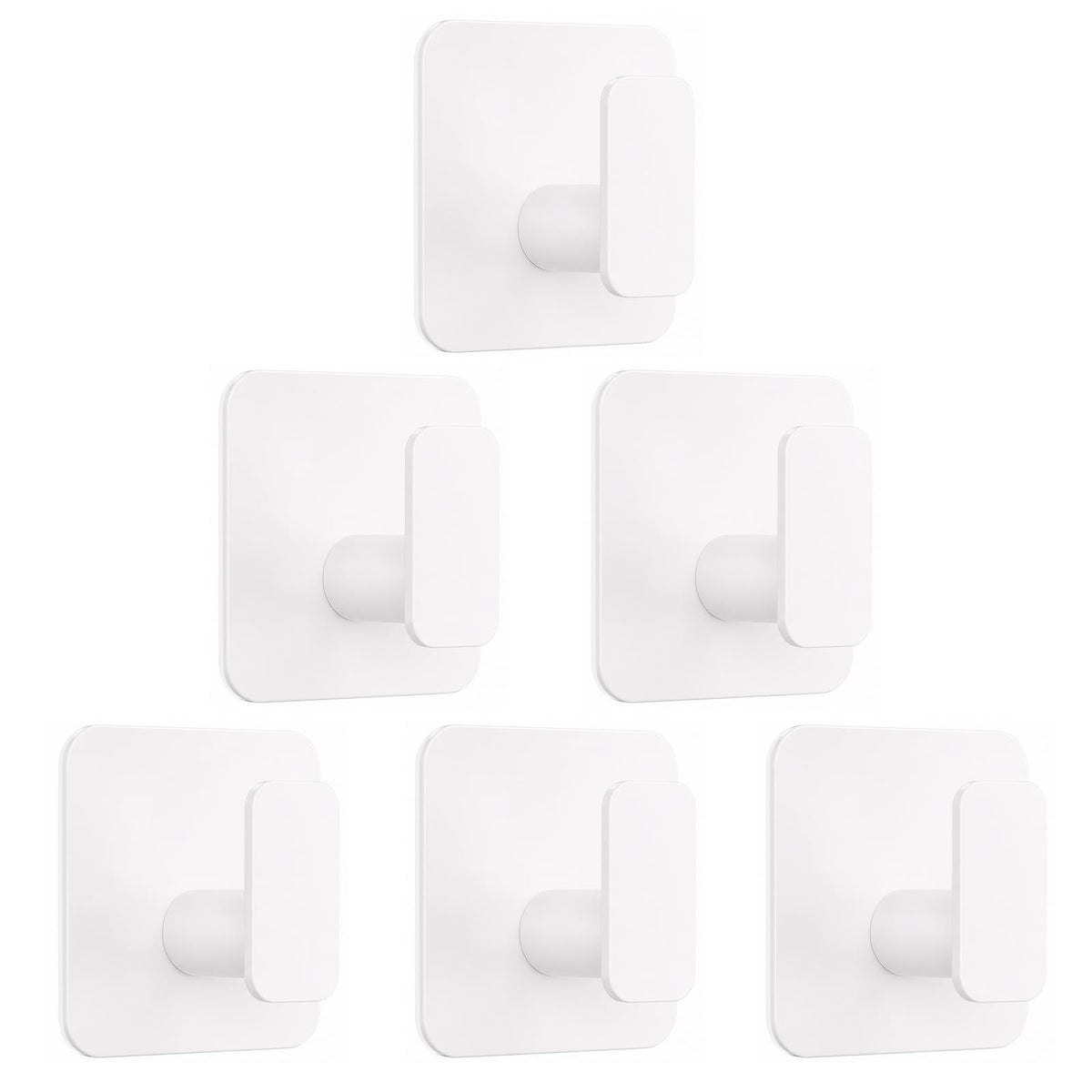 Aikzik Black Hooks for Hanging Heavy Duty, Adhesive Hooks for Shower, Bathroom, Kitchen, Robe, Towel, Coat, Waterproof & Rustproof Hook for Walls No Damage, Sticky Wall Towel Hooks - 4 Pack