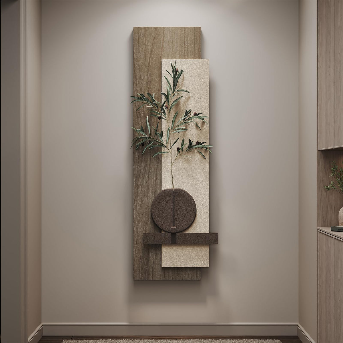 Large 3D Framed Abstract Wall Art Set, 3 Piece Modern Artwork for Walls