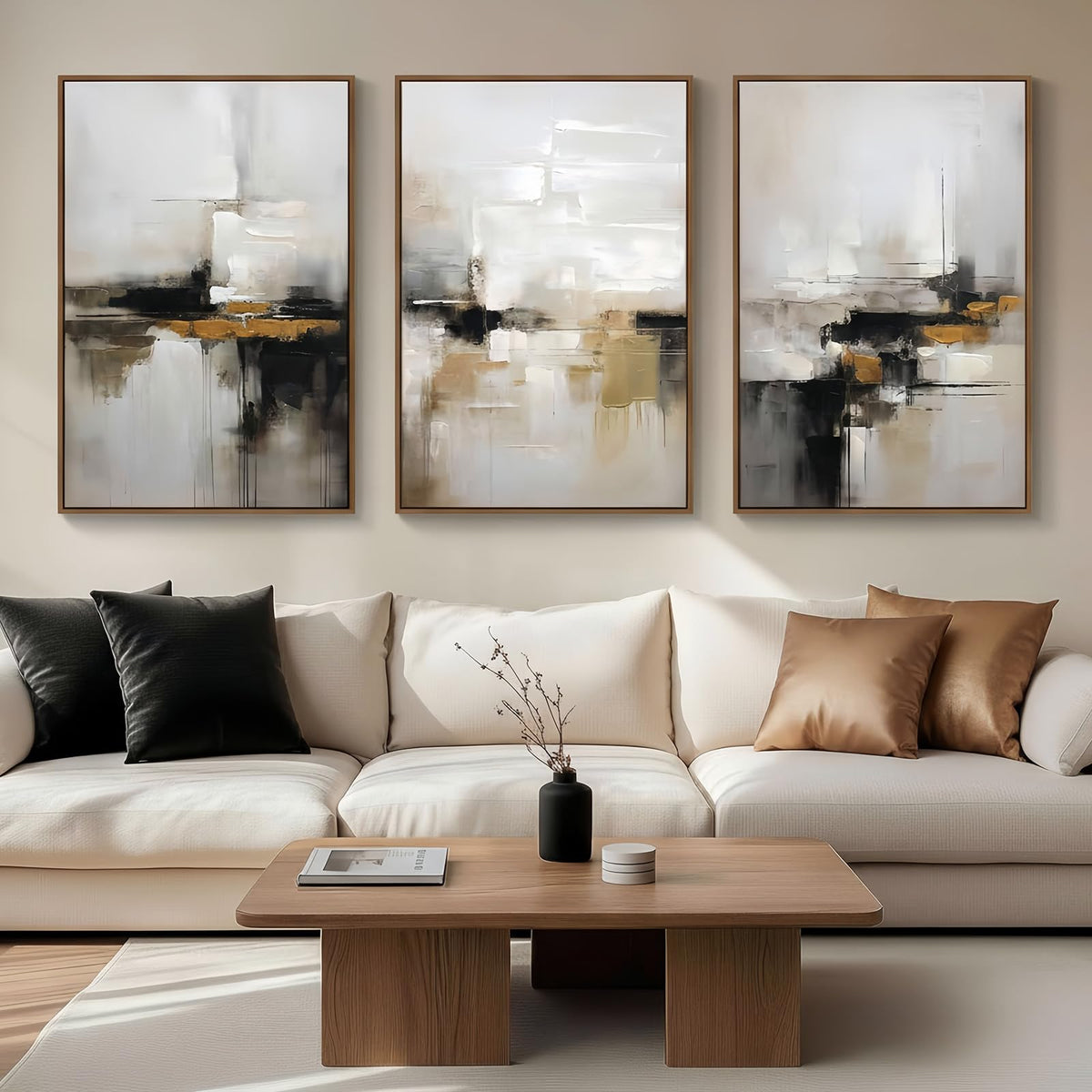 Zessonic Blue Abstract Minimalist Graffiti 3D Textured Wall Art, 16"x24"x2