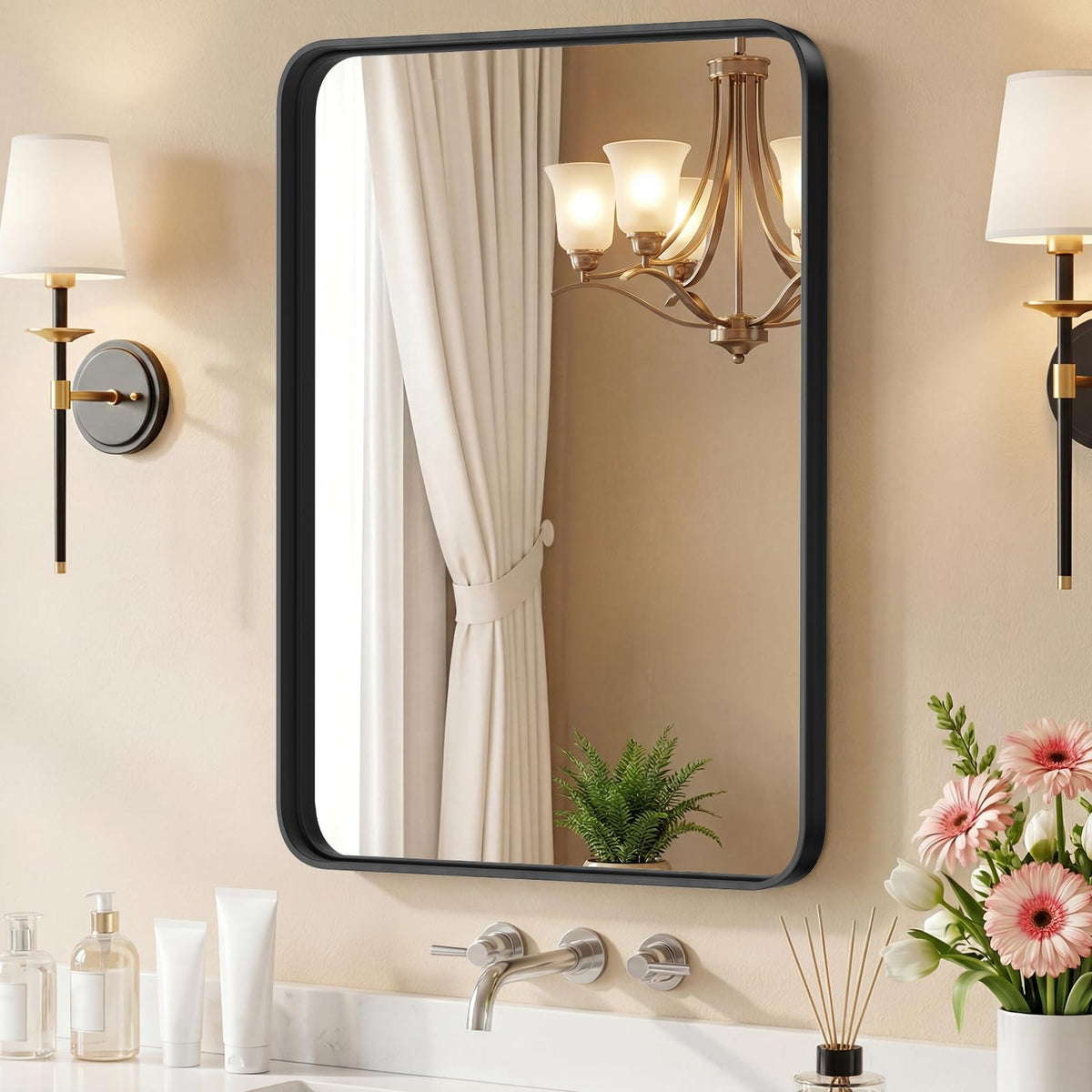 30x22 Inch Bathroom Mirror for Over Sink, Vanity Mirror