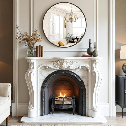 Bathroom Mirror for Wall, 24 Inch Round Mirrors