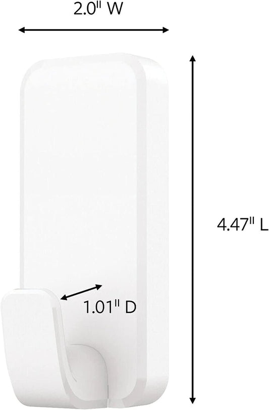 Command X-Large White Hooks, 2 Hooks, 6 Strips