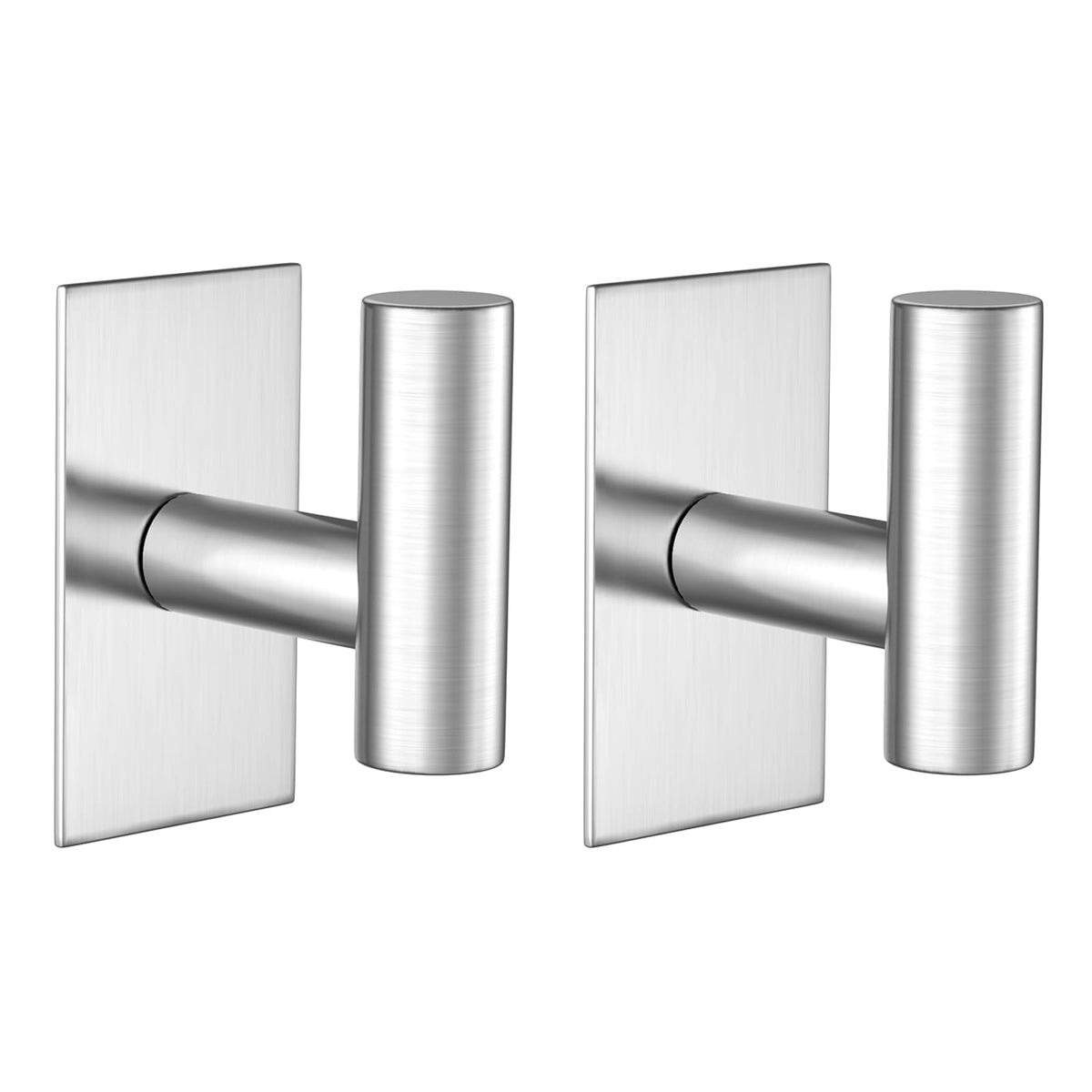 VAEHOLD Wall Towel Hooks, Heavy Duty Sticky Holder Waterproof Towel Hooks for Hanging Coat, Clothes, Closet Hook Wall Mount for Kitchen (Black, 4 Pack)