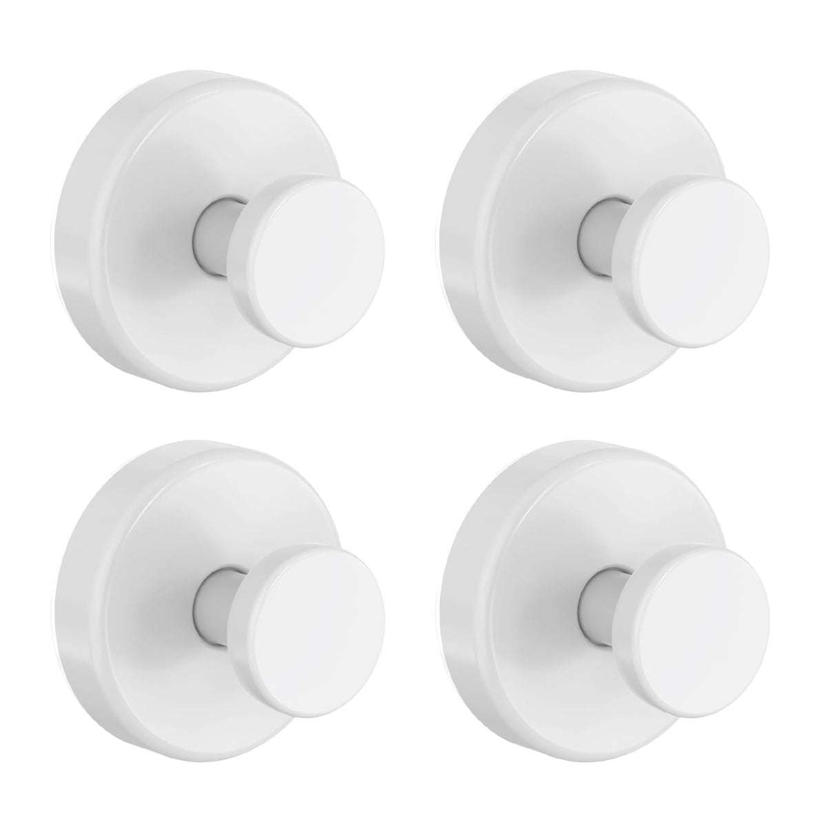 Suction Cup Hooks for Shower, Removable Towel Hooks for Bathroom Window Glass Door Wall, Bath Robe Looafh Hook for Hanging - 4 Pack, Black