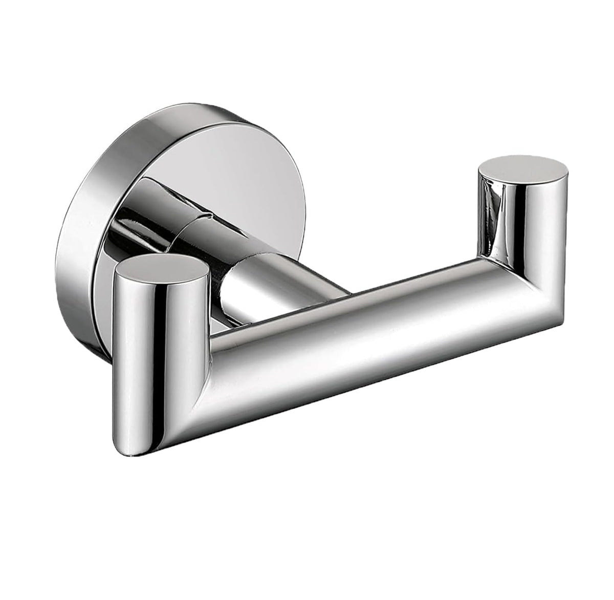 Towel Hooks for Bathrooms,Towel Hook for Kitchen Bathroom,SUS304 Stainless Steel Coat Hook,Heavy Duty Double Holder Robe Hooks for Hanging Towels,Coats,Sponges,Clothes,Wall Mount,Matte Black,2 Pack