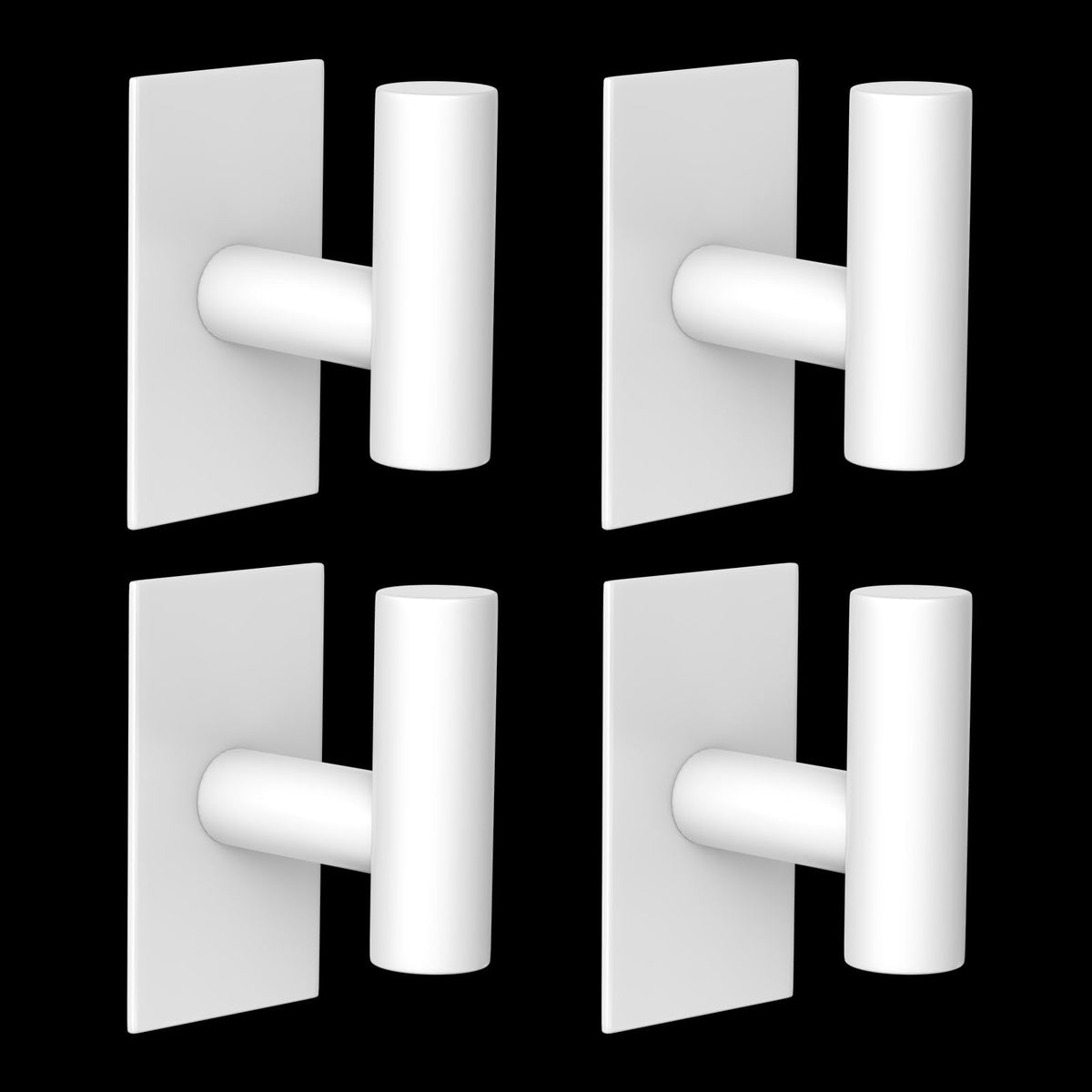 VAEHOLD Wall Towel Hooks, Heavy Duty Sticky Holder Waterproof Towel Hooks for Hanging Coat, Clothes, Closet Hook Wall Mount for Kitchen (Silver, 4 Pack)