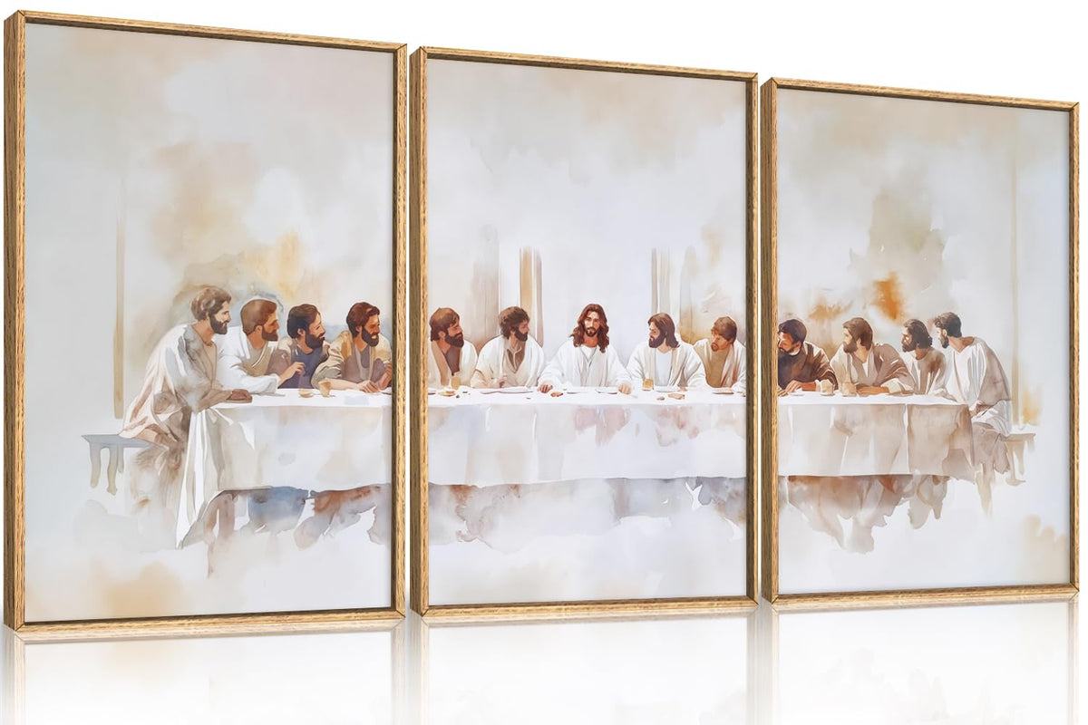 KAIRNE Neutral Abstrcat Landscape Framed Canvas Wall Art Set-40"x20"x1