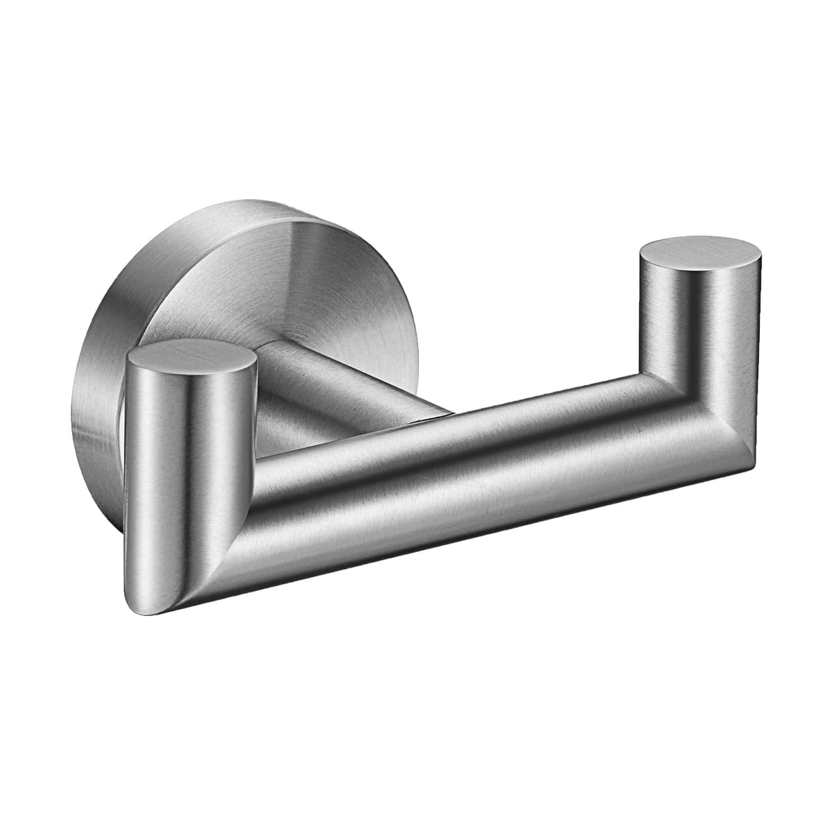 Towel Hooks for Bathrooms,Towel Hook for Kitchen Bathroom,SUS304 Stainless Steel Coat Hook,Heavy Duty Double Holder Robe Hooks for Hanging Towels,Coats,Sponges,Clothes,Wall Mount,Matte Black,2 Pack