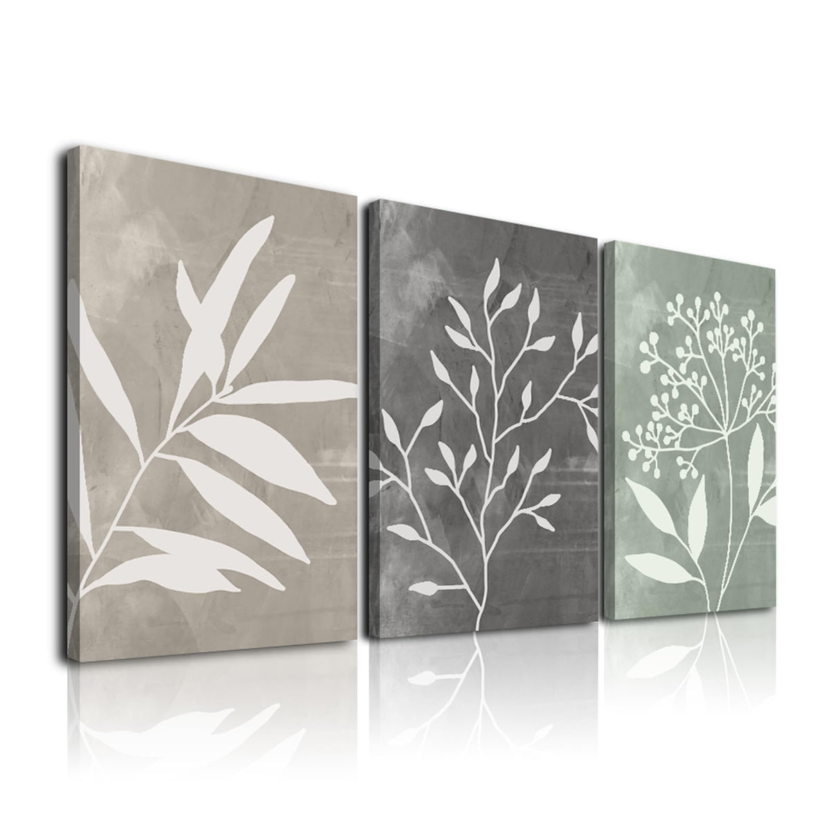 Sage Green Wall Art Set of 3,Abstract Green Wall Decor Living Room,Minimalist Modern Framed Wall Art Marble Line Beige Gold Green Canvas Artwork Paintings,Boho Room Decor,Bedroom Bathroom Office Artwork,12"x16"