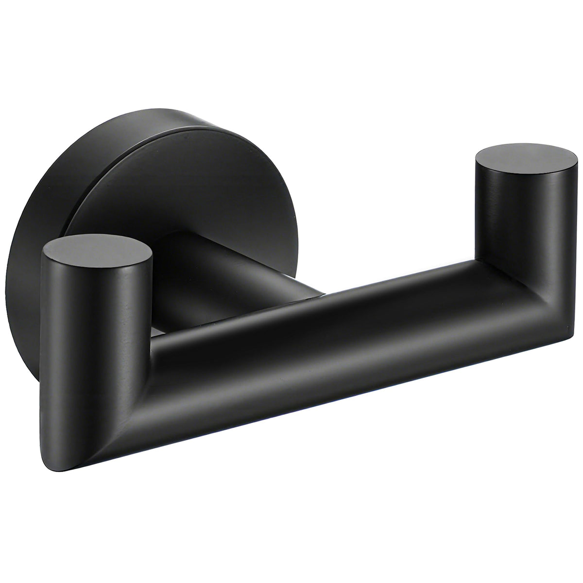 Towel Hooks for Bathrooms,Towel Hook for Kitchen Bathroom,SUS304 Stainless Steel Coat Hook,Heavy Duty Double Holder Robe Hooks for Hanging Towels,Coats,Sponges,Clothes,Wall Mount,Matte Black,2 Pack