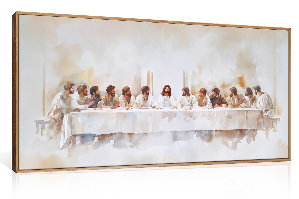 KAIRNE Neutral Abstrcat Landscape Framed Canvas Wall Art Set-40"x20"x1