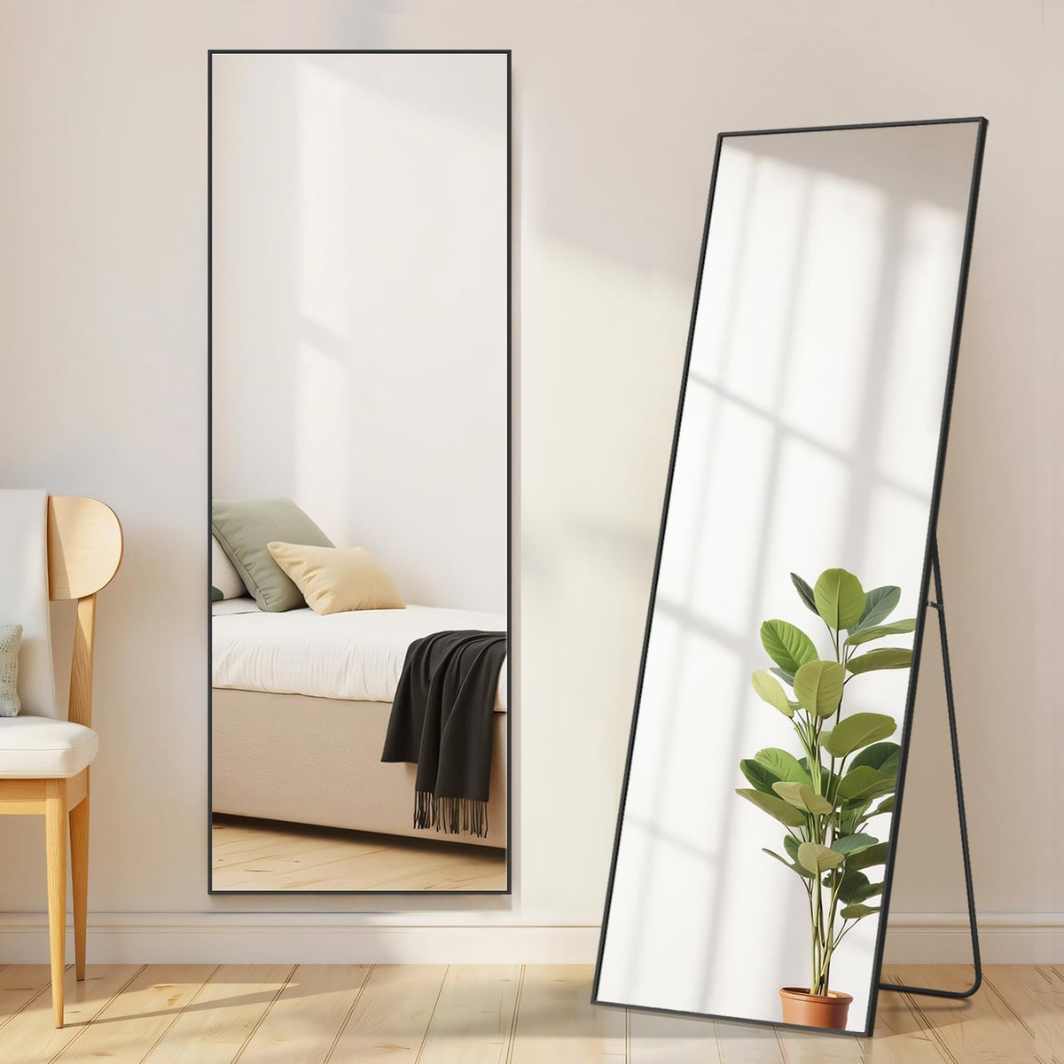 16"x59" Arched Mirror Full Length, Upgraded Body Wall Mirrors