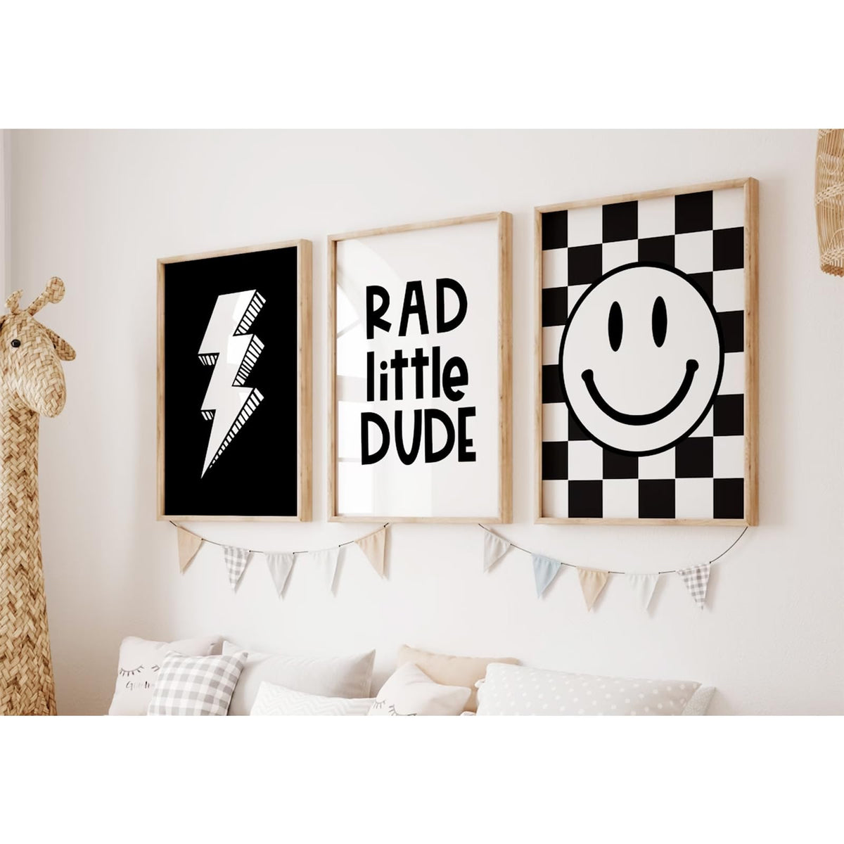 Joocrise Beige Abstract Wall Art Painting Set of 3 Neutral Canvas Wall Art Prints Black Beige Modern Wall Decor Minimalist Art Pictures Abstract Modern Artwork for Room Bedroom 16x24 Inch Unframed