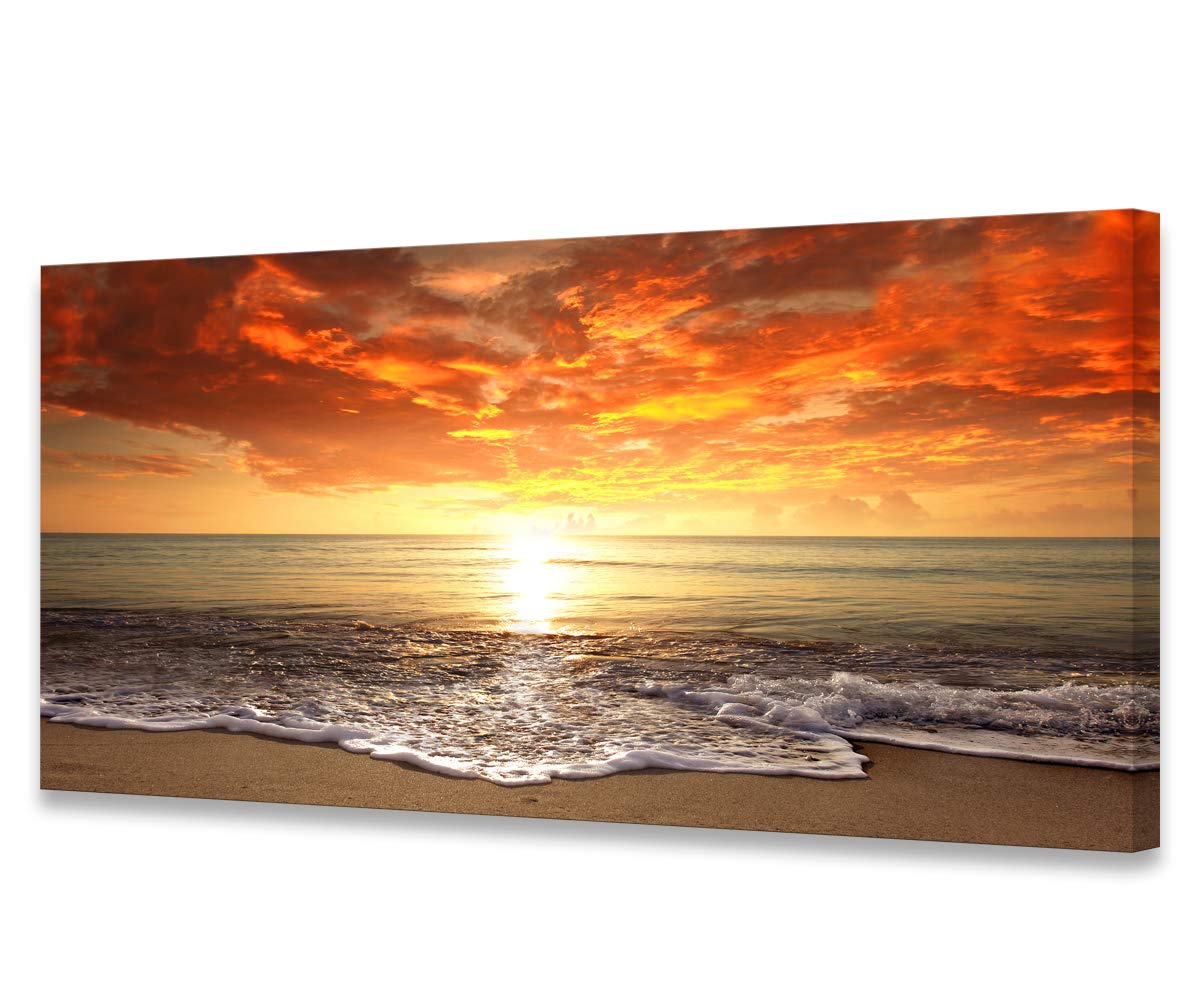 Baisuart A61275 Canvas Prints Abstract Wall Art Print Paintings Grey and Brown Stretched Canvas Wooden Framed for living Room Bedroom and Office Home Decor Artwork XXLarge 30x60inch