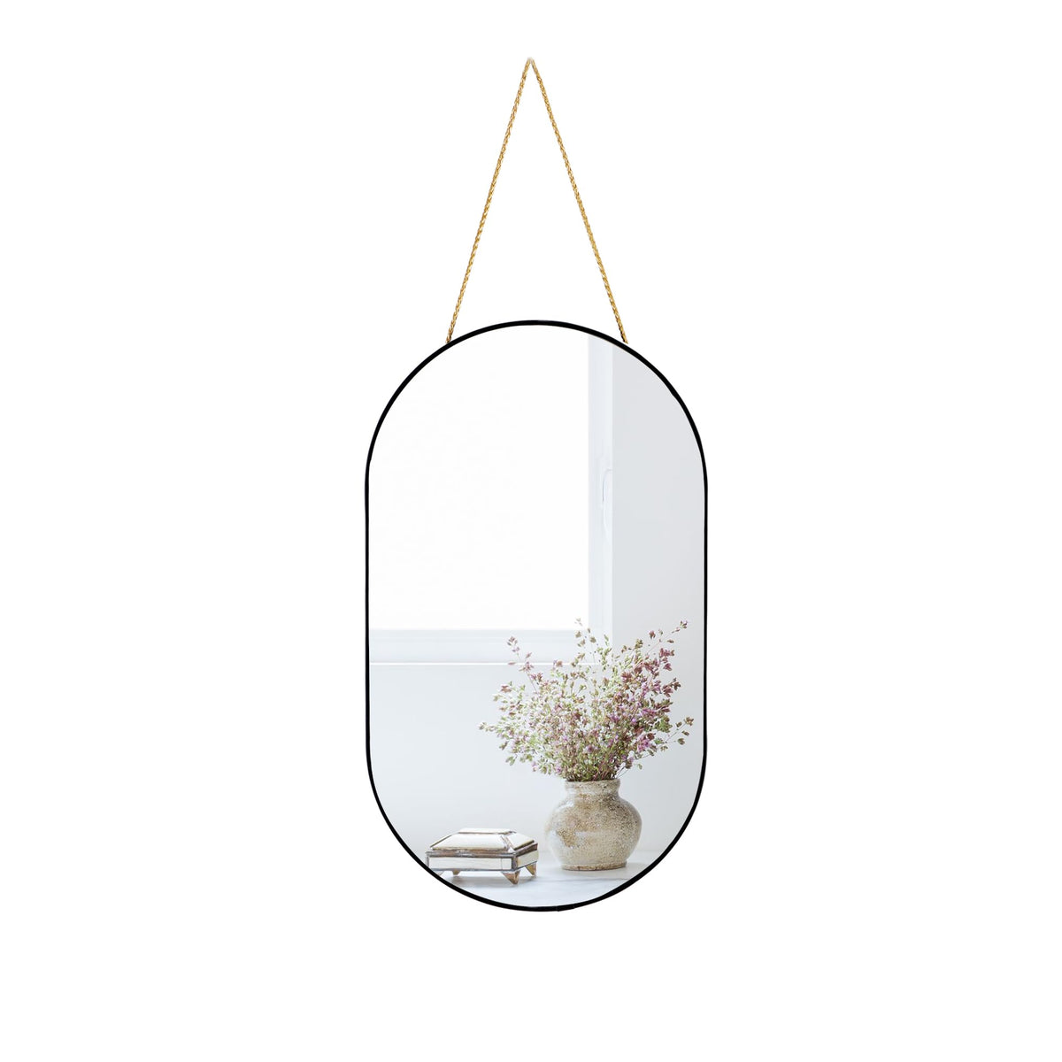 YCHMIR Oval Wall Mirror, Gold, Oval Shape
