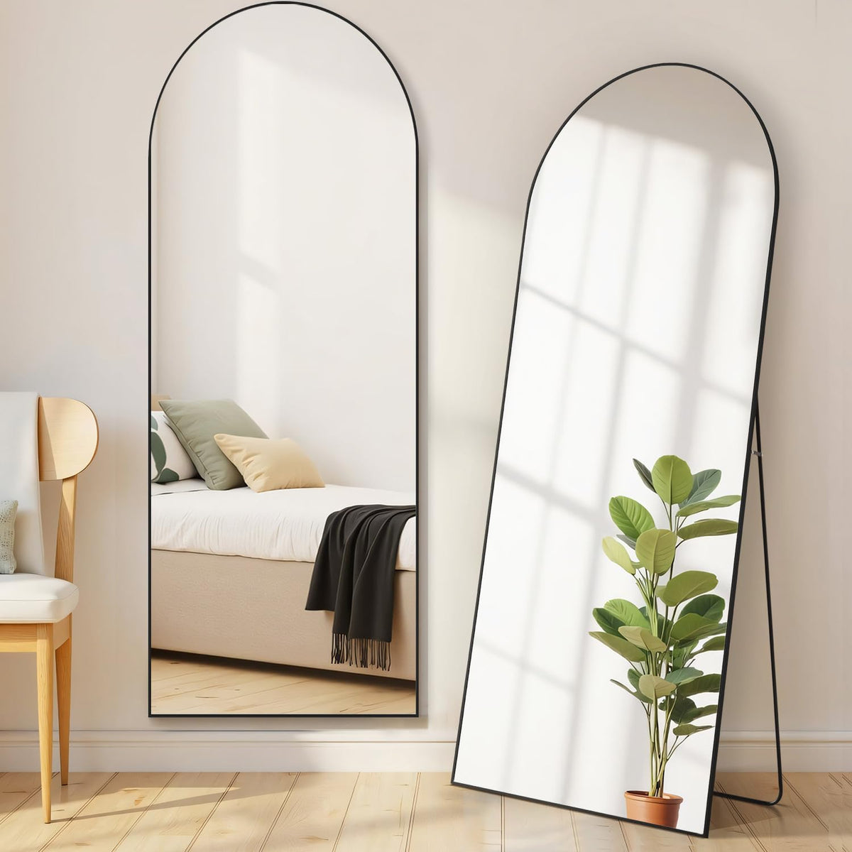 16"x59" Arched Mirror Full Length, Upgraded Body Wall Mirrors