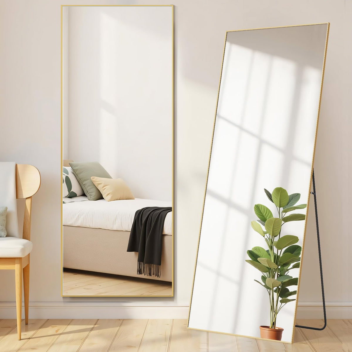 16"x59" Arched Mirror Full Length, Upgraded Body Wall Mirrors