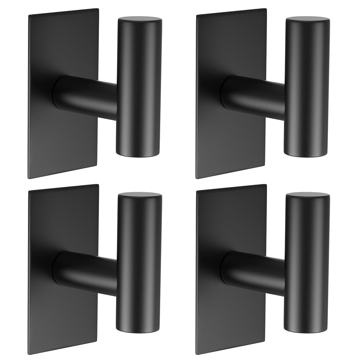 VAEHOLD Wall Towel Hooks, Heavy Duty Sticky Holder Waterproof Towel Hooks for Hanging Coat, Clothes, Closet Hook Wall Mount for Kitchen (Gold, 4 Pack)