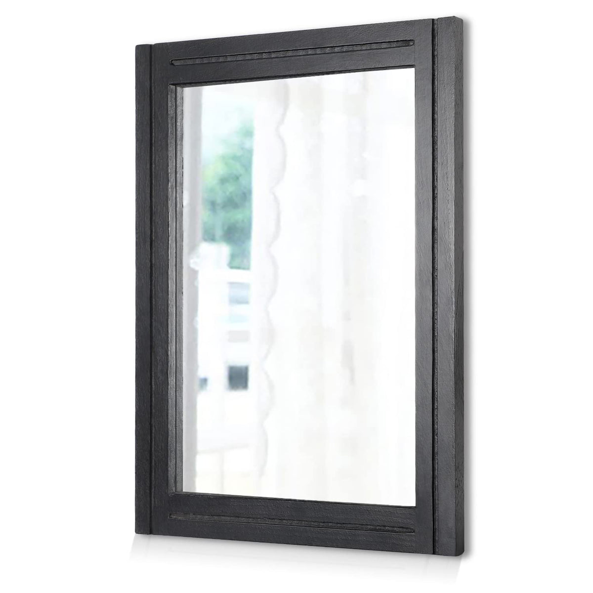 AAZZKANG Wall Mirror Rustic Wood Framed Rectangle Mirrors for Wall 16"x12‘’