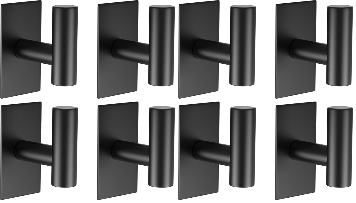 VAEHOLD Wall Towel Hooks, Heavy Duty Sticky Holder Waterproof Towel Hooks for Hanging Coat, Clothes, Closet Hook Wall Mount for Kitchen (Gold, 4 Pack)