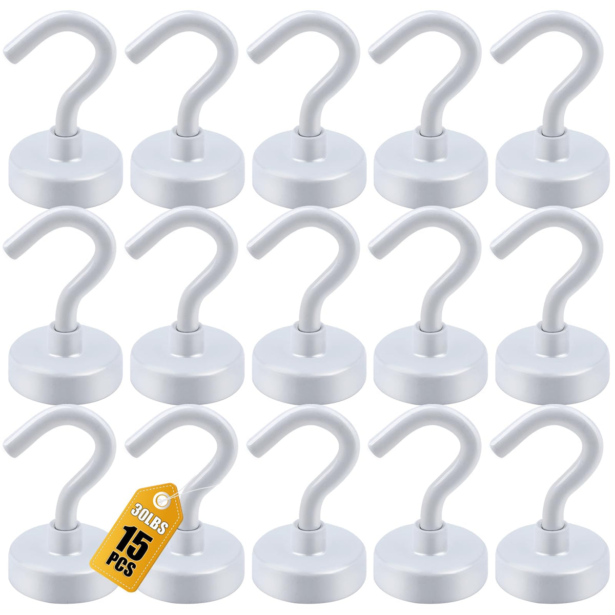 DIYMAG Magnetic Hooks 20pcs 30lbs+ Cruise Essentials 2026 Magnet Hook Black