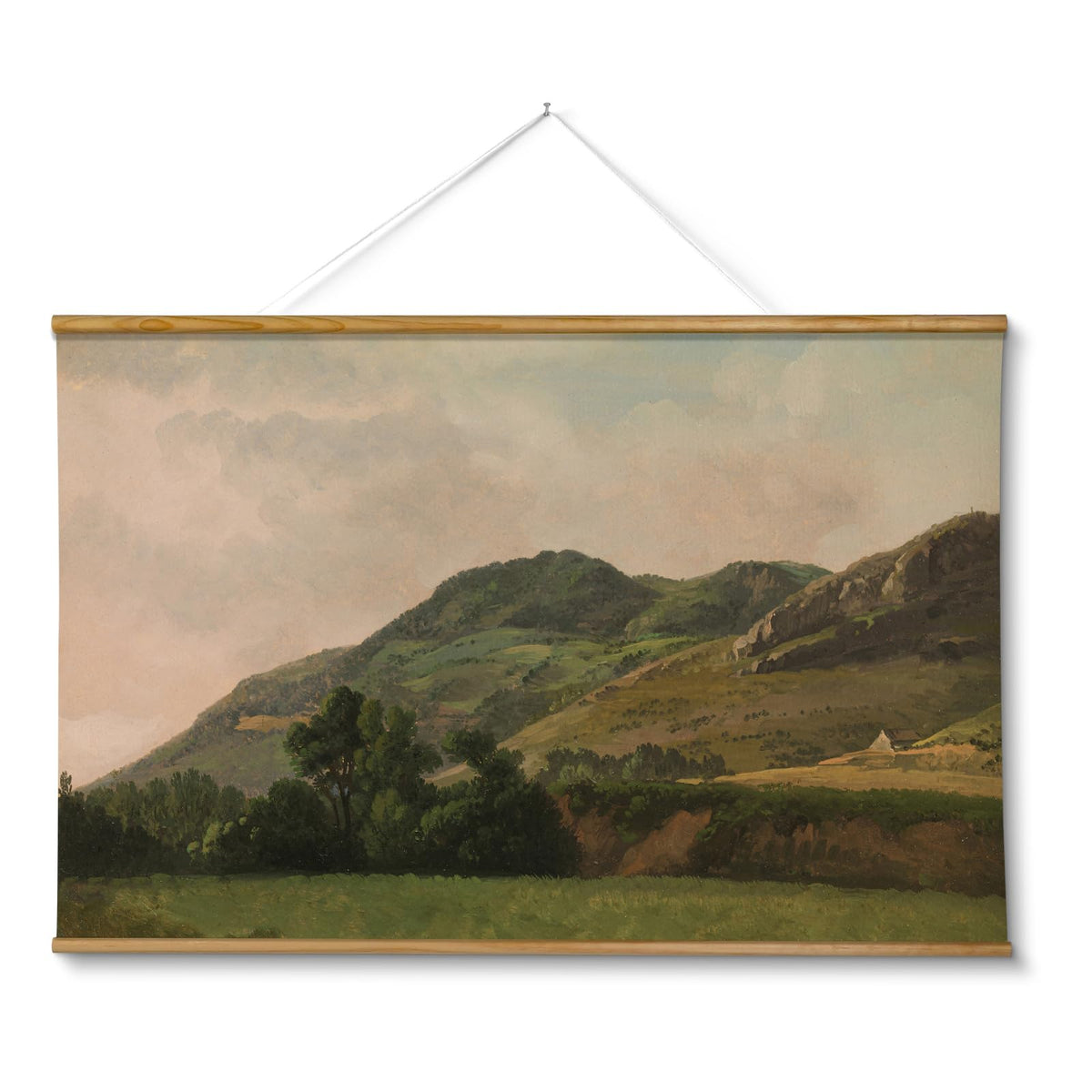 ARPEOTCY Extra Large Vintage Framed Wall Art, Fall Landscape Print, 36x54In