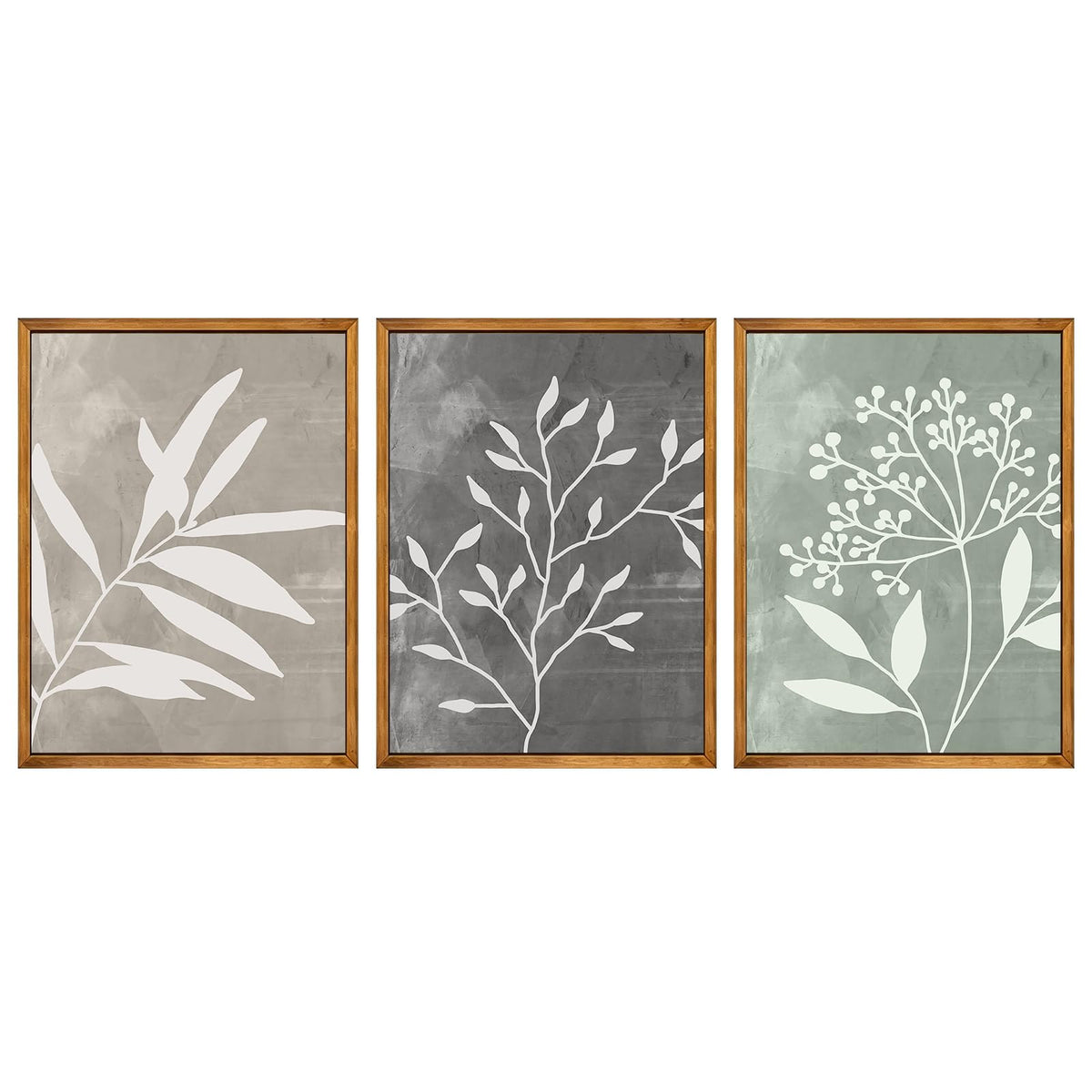 Sage Green Wall Art Set of 3,Abstract Green Wall Decor Living Room,Minimalist Modern Framed Wall Art Marble Line Beige Gold Green Canvas Artwork Paintings,Boho Room Decor,Bedroom Bathroom Office Artwork,12"x16"