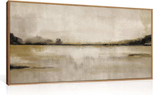 KAIRNE Neutral Abstrcat Landscape Framed Canvas Wall Art Set-40"x20"x1