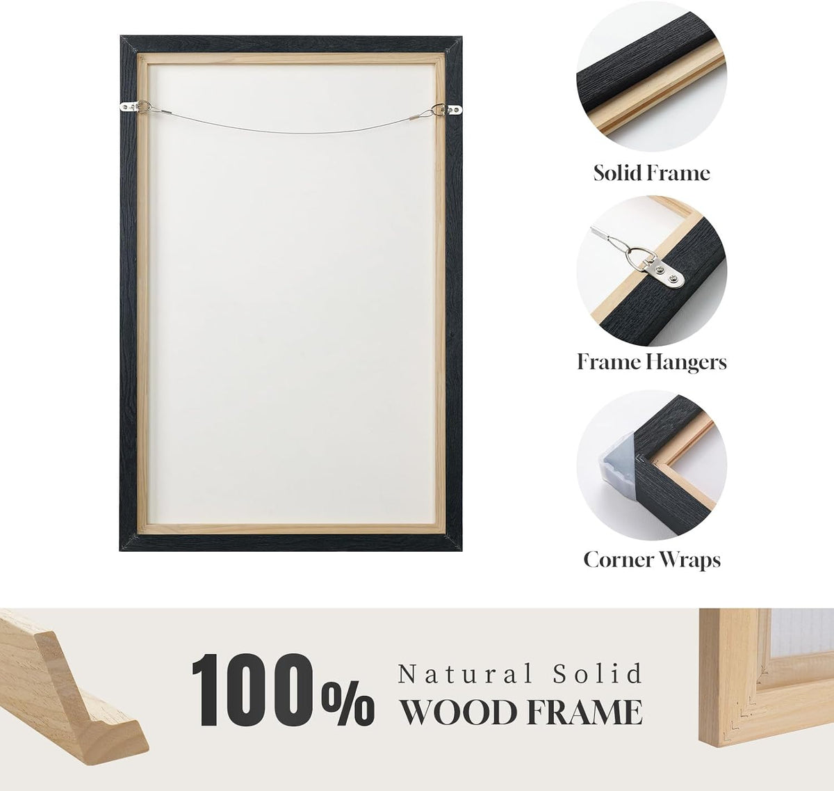 Extra Large Framed Brown Abstract Wall Art for Living Room, Vertical 40x60