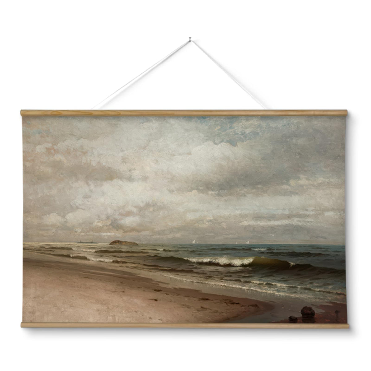 ARPEOTCY Extra Large Vintage Framed Wall Art, Fall Landscape Print, 36x54In