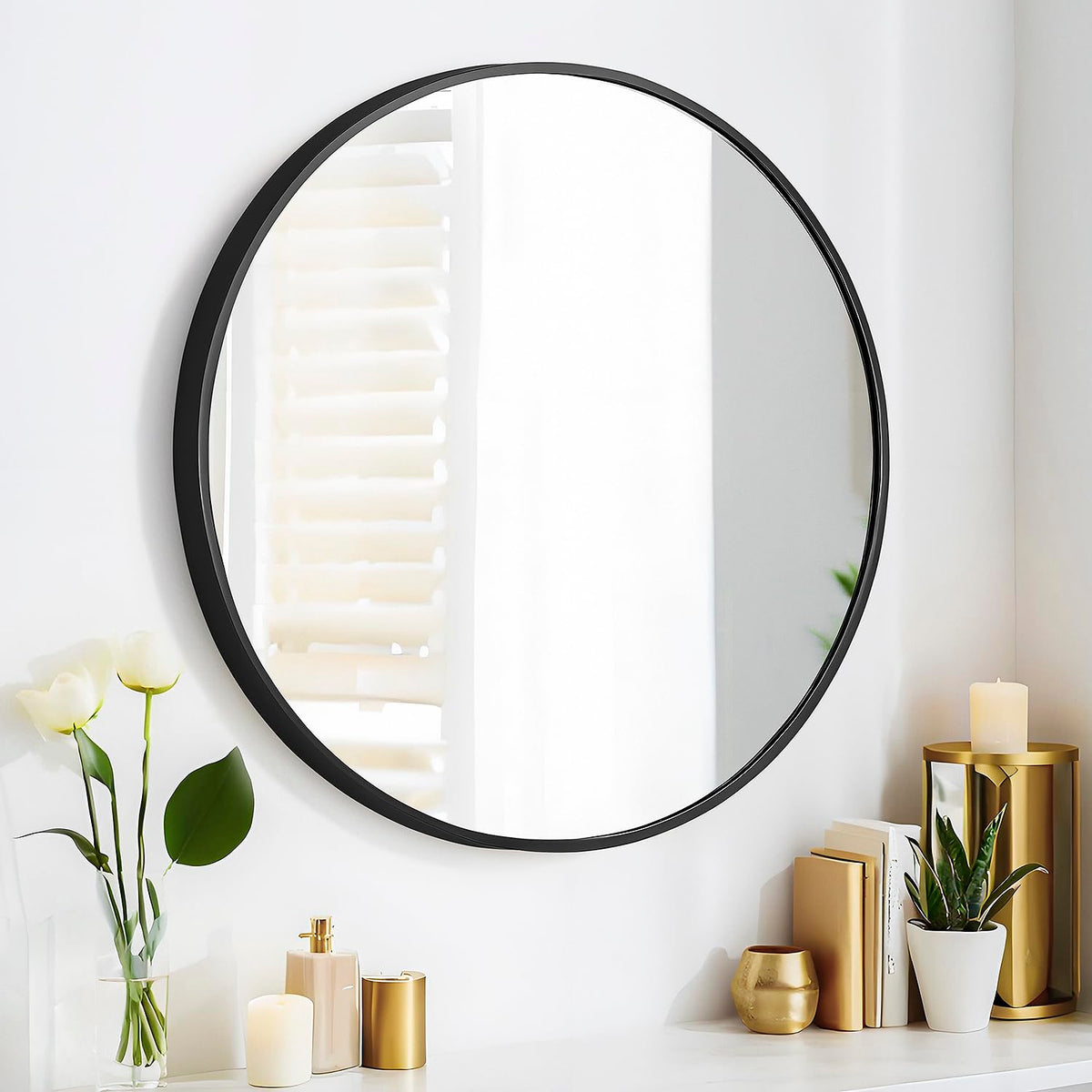 SCWF-GZ 47x14 Full Length Mirror Over the Door Hang or Wall Mounted Black