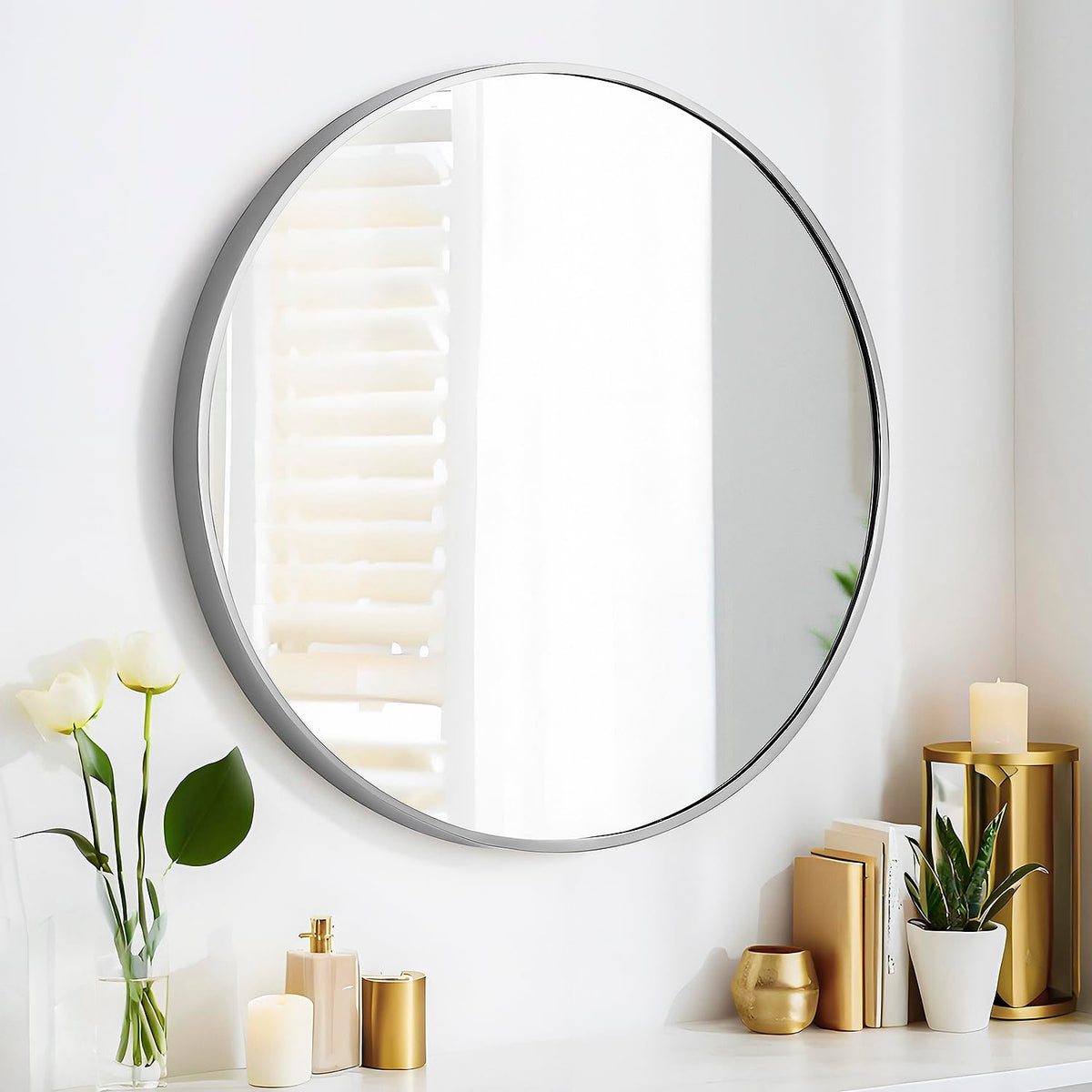 SCWF-GZ 47x14 Full Length Mirror Over the Door Hang or Wall Mounted Black