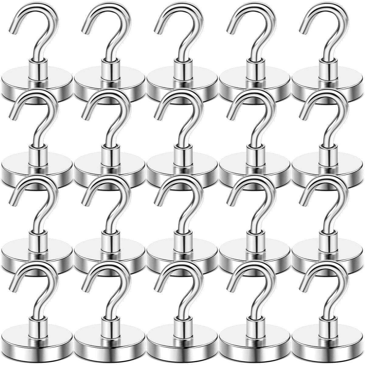DIYMAG Magnetic Hooks 20pcs 30lbs+ Cruise Essentials 2026 Magnet Hook Black
