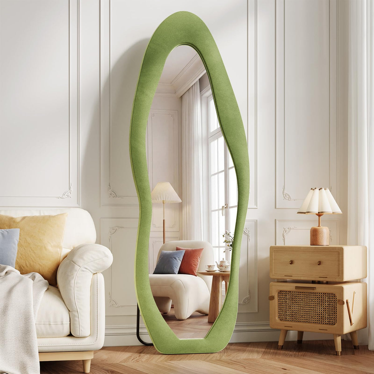 Koonmi 71"x32" Arched Full Length Mirror, Floor Mirror with Stand
