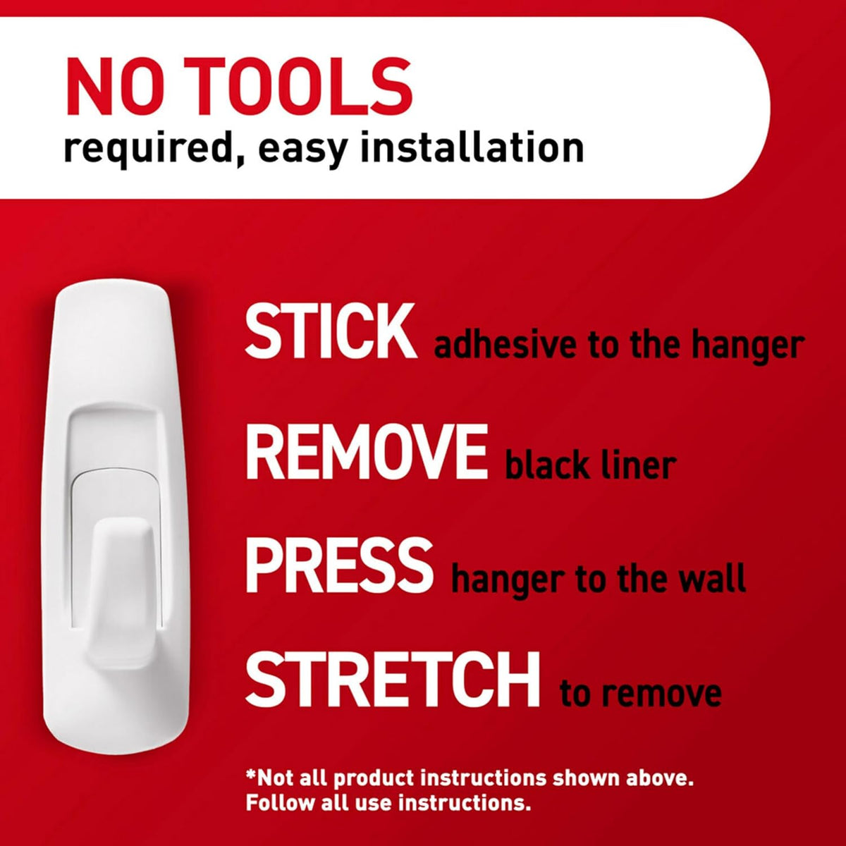 Command Large Utility Hooks, 7-Hooks, 12-Strips, Organize Damage-Free