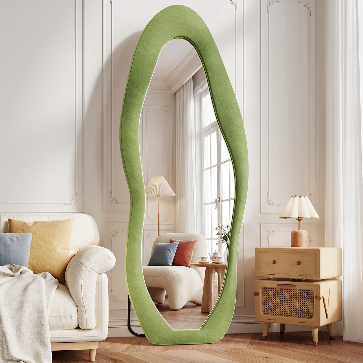Koonmi 71"x32" Arched Full Length Mirror, Floor Mirror with Stand