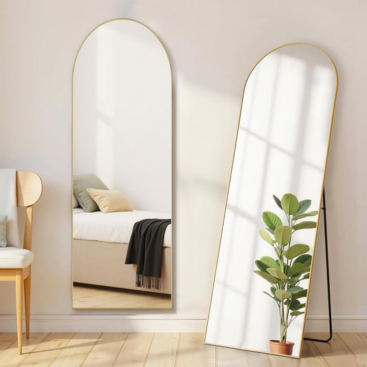 16"x59" Arched Mirror Full Length, Upgraded Body Wall Mirrors