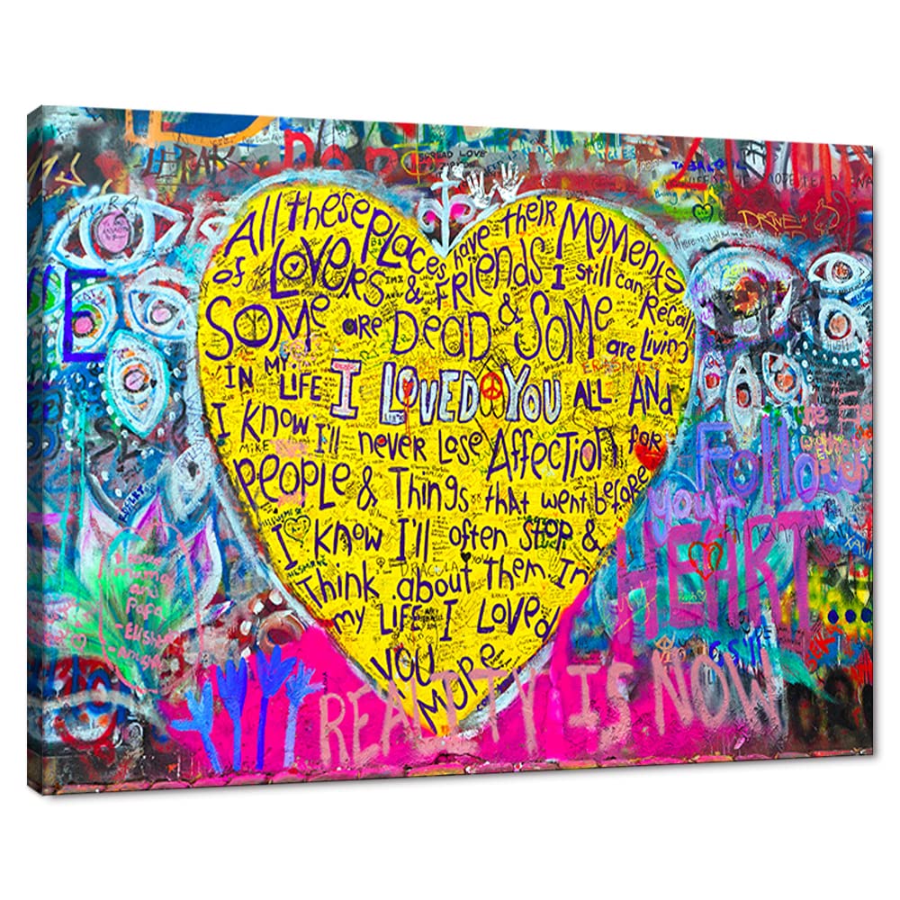 Banksy Wall Art Graffiti Street Giclee Canvas Paintings Poster and Prints Kid Wall Pictures girl Figure Street Picture Artwork Modern Framed Art for Home Wall Decor 24”Wx36”H
