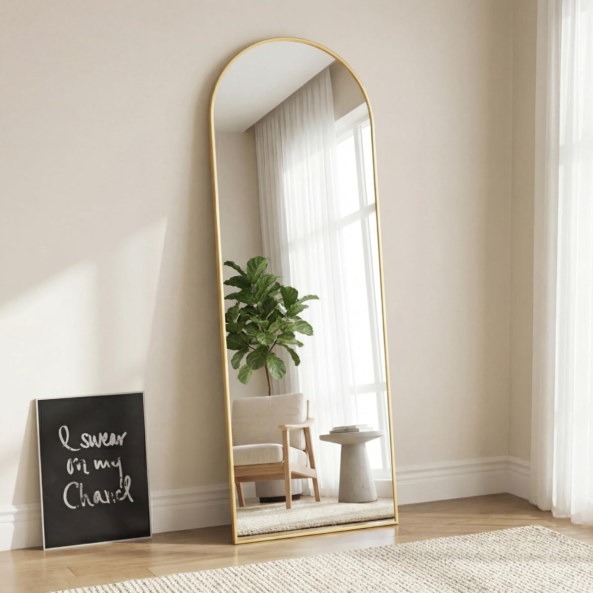 Mirror Full Length, Upgraded 16"x59" Body Wall Mirrors with Shatter-Proof Glass, Floor Standing, Hanging or Leaning, Tall Mirror with Stand Aluminum Alloy Frame for Bedroom Cloakroom