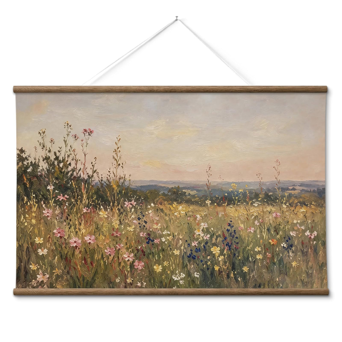 ARPEOTCY Extra Large Vintage Framed Wall Art, Fall Landscape Print, 36x54In