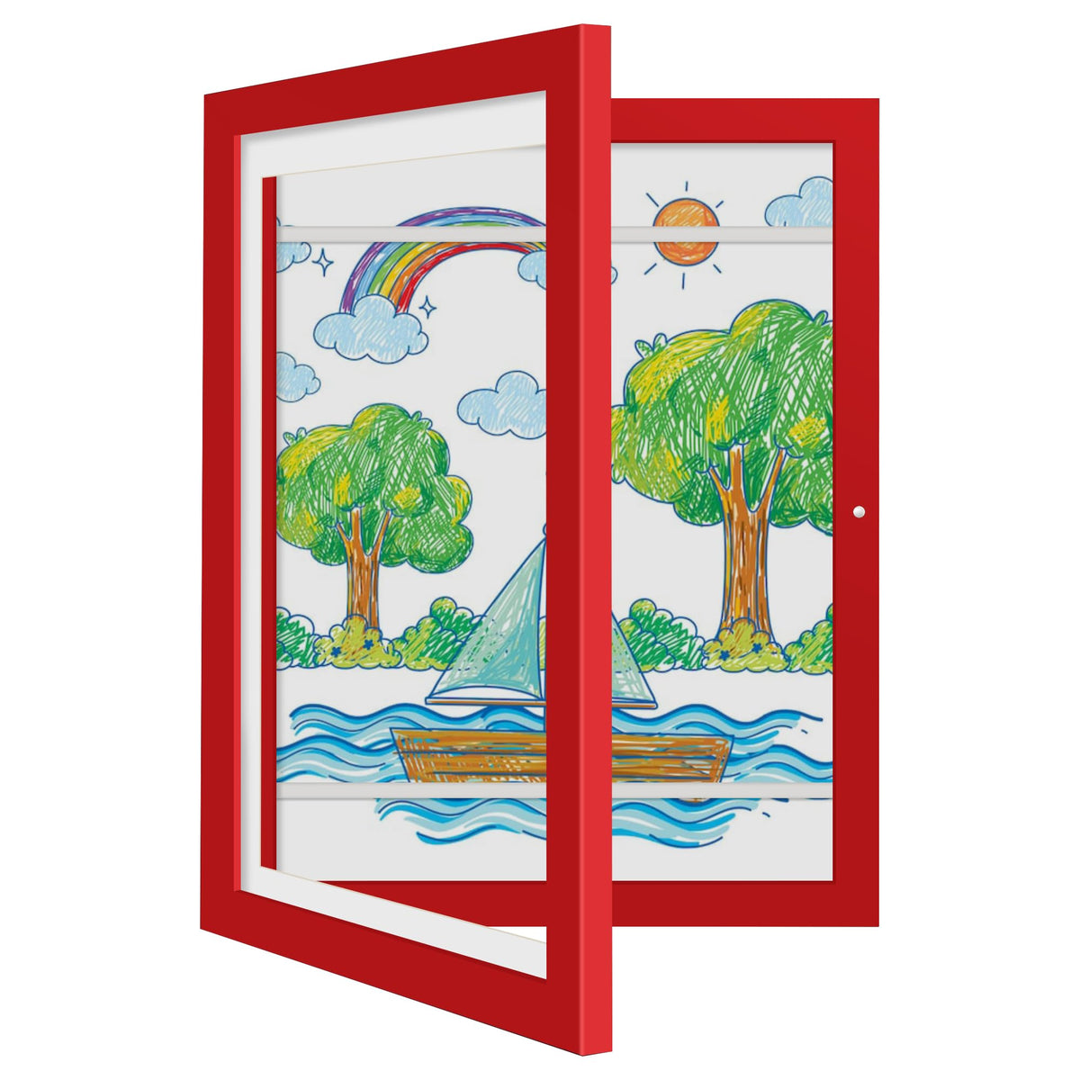 iRahmen Kids Art Frames 8.5x11 Set of 2 - Front Opening Childrens Picture Frame Changeable, Wood Artwork Display Storage for Wall Mount, Magnetic Door Holds 50 Art Pieces for Drawings, 3D Picture, Crafts, Portfolio, Brown