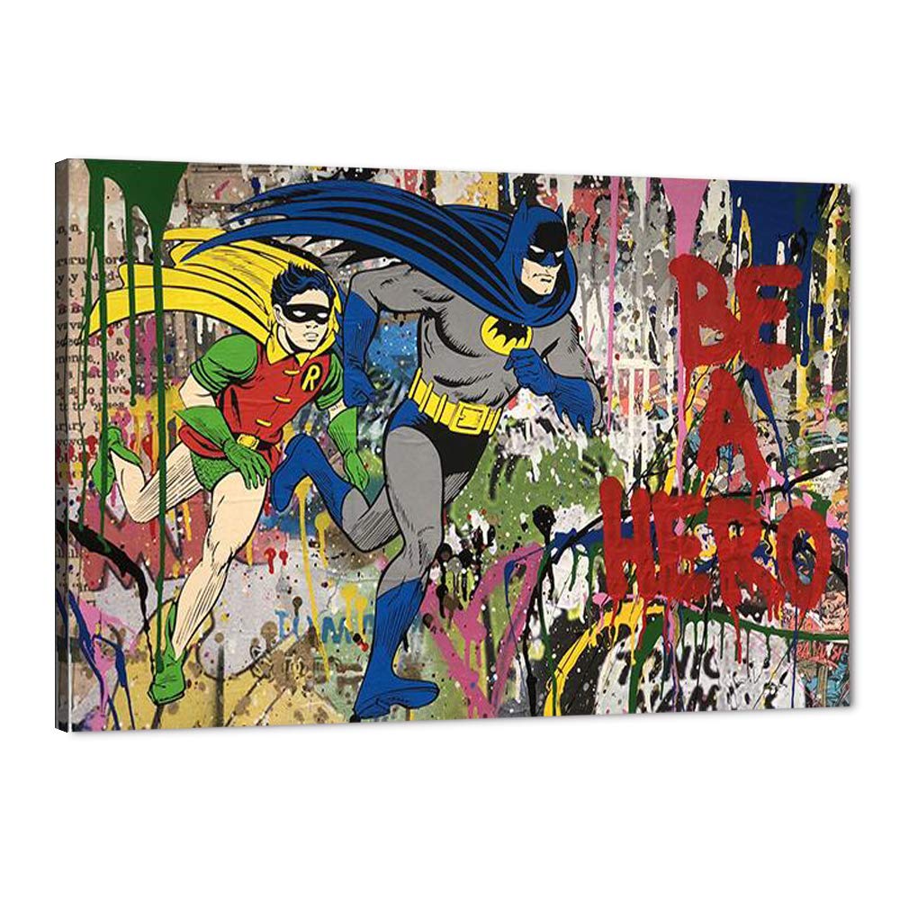 Banksy Wall Art Graffiti Street Giclee Canvas Paintings Poster and Prints Kid Wall Pictures girl Figure Street Picture Artwork Modern Framed Art for Home Wall Decor 24”Wx36”H