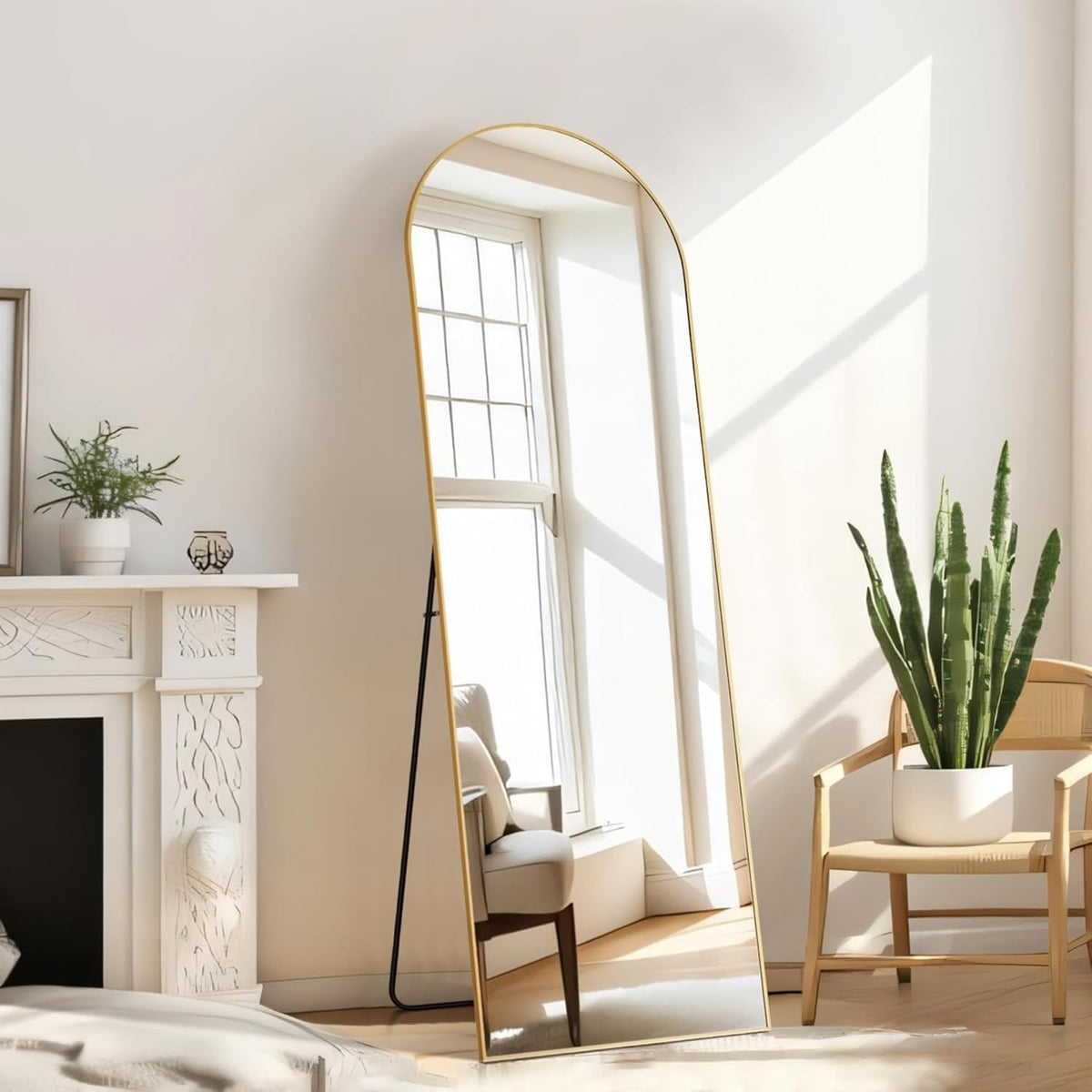 16"x59" Arched Mirror Full Length, Upgraded Body Wall Mirrors