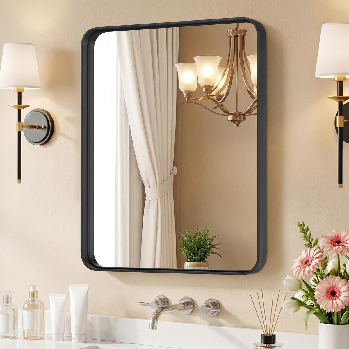 30x22 Inch Bathroom Mirror for Over Sink, Vanity Mirror