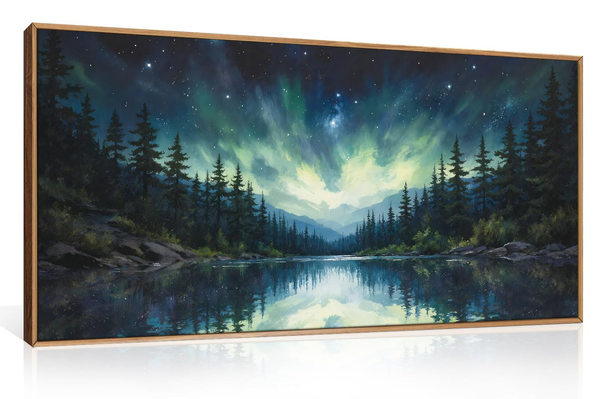HOURIA Blue White Abstract Neutral Framed Canvas Wall Art Set- 16"x24"x3