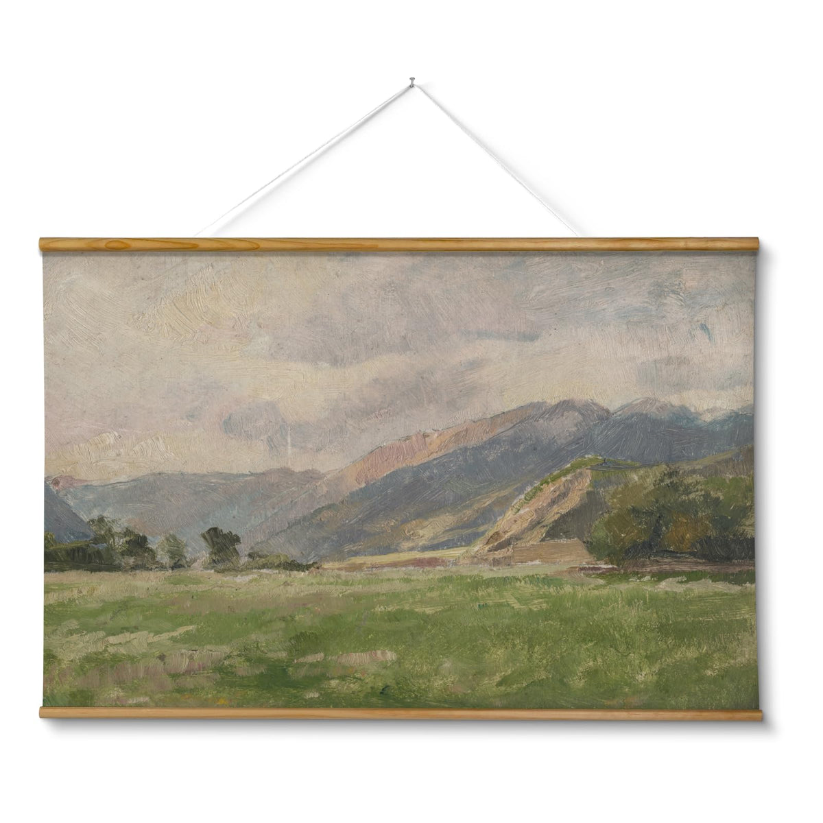 ARPEOTCY Extra Large Vintage Framed Wall Art, Fall Landscape Print, 36x54In