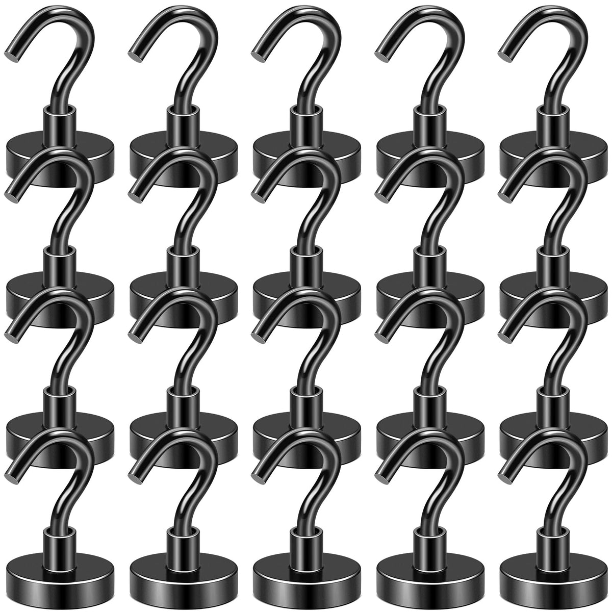 DIYMAG Magnetic Hooks 20pcs 30lbs+ Cruise Essentials 2026 Magnet Hook Black