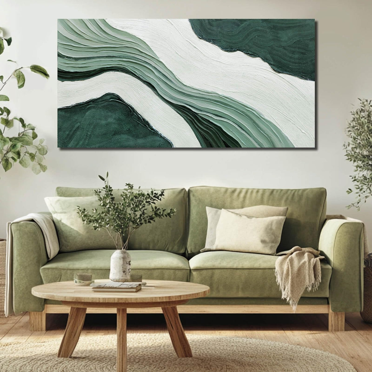 Framed Minimalist Wall Art Large Abstract Wall Decor White Artwork Gold Line Art for Bedroom Canvas Paintings for Living Room Office 29x58 Inch