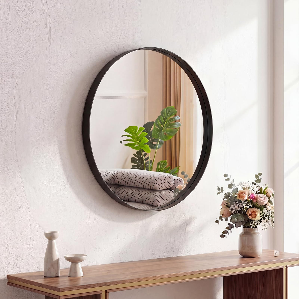 Sweetcrispy 24"x 36" Arched Gold Bathroom Mirrors for Wall