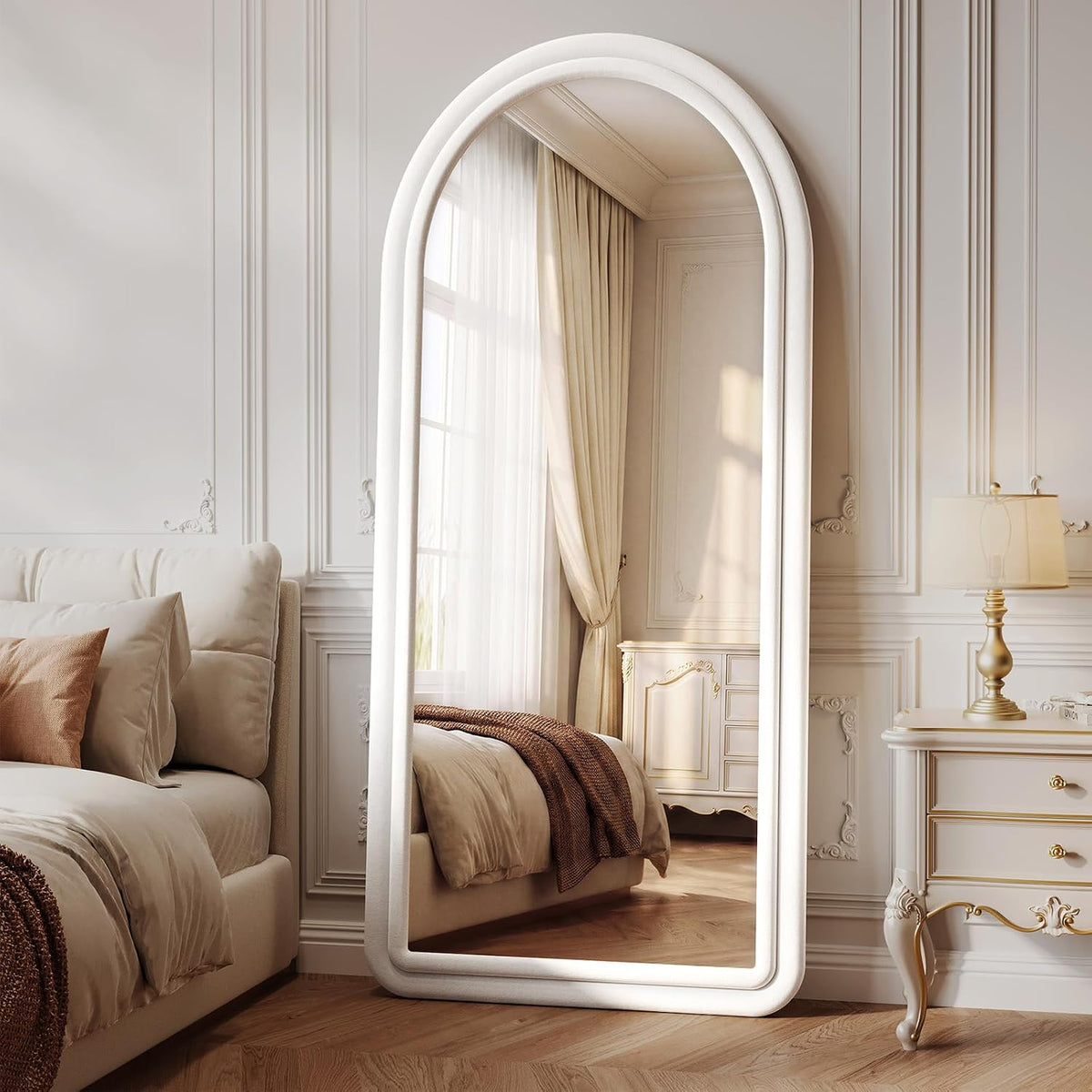 Koonmi 71"x32" Arched Full Length Mirror, Floor Mirror with Stand